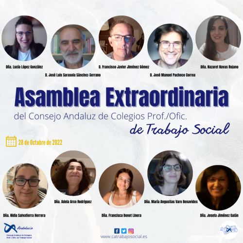 Asamblea Extraordinaria del Consejo Andaluz de Colegios Profesionales/Oficiales de Trabajo Social