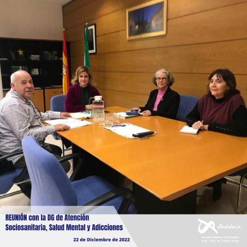 Reunión con la Dirección General de Atención Sociosanitaria, Salud Mental y Adicciones.