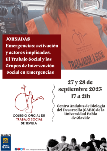 JORNADAS «Emergencias: Activación y actores implicados. El Trabajo Social y los Grupos de Intervención Social en Emergencias»